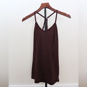 Athleta Burgundy Brown Tank Top with Adjustable Straps